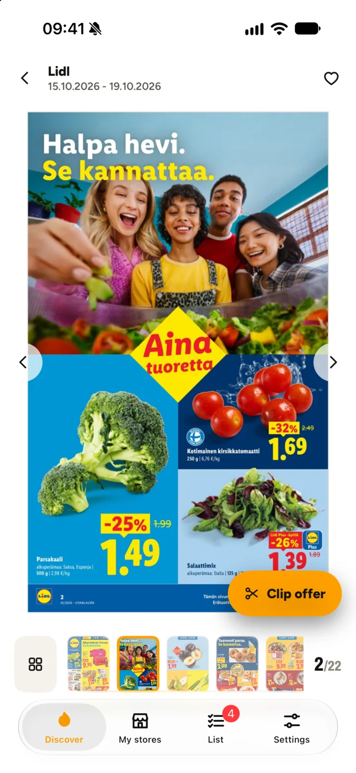 Reading a Lidl brochure in Ale Pro